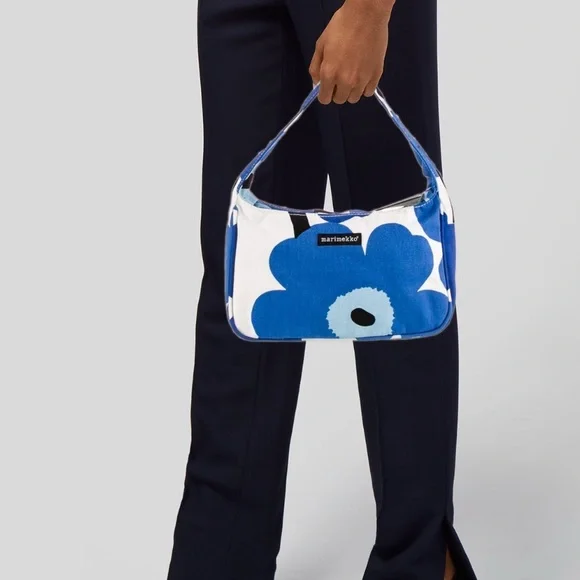Marimekko blue poppies shoulder bag NWT - Picture 2 of 16